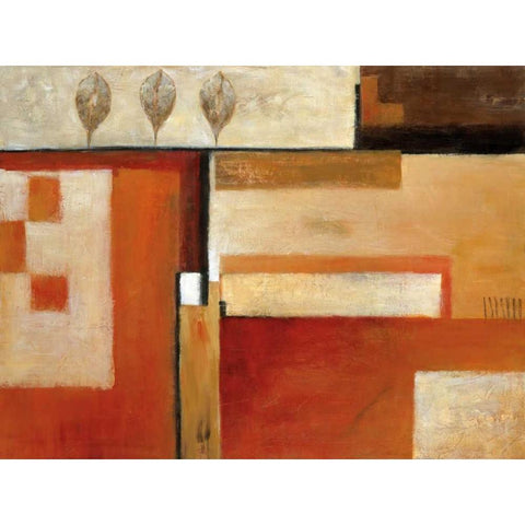 Tapestry of Summer II Black Modern Wood Framed Art Print by Salemink-Roos, Ursula