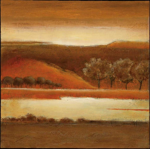 Mountain Valley I Black Ornate Wood Framed Art Print with Double Matting by Salemink-Roos, Ursula
