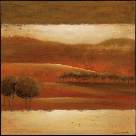 Mountain Valley II White Modern Wood Framed Art Print by Salemink-Roos, Ursula