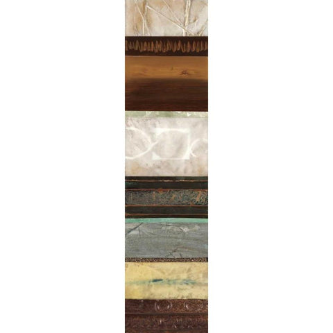 Earthware I Black Modern Wood Framed Art Print with Double Matting by Fields, Laurie