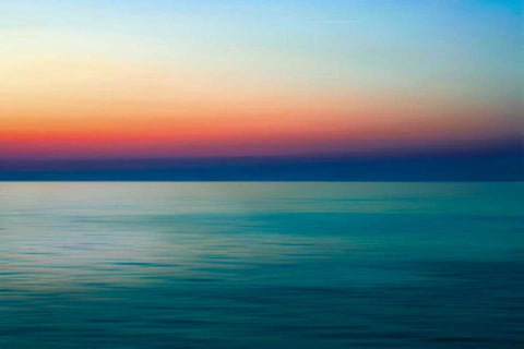 Quiet Waters I White Modern Wood Framed Art Print with Double Matting by Rehner, John