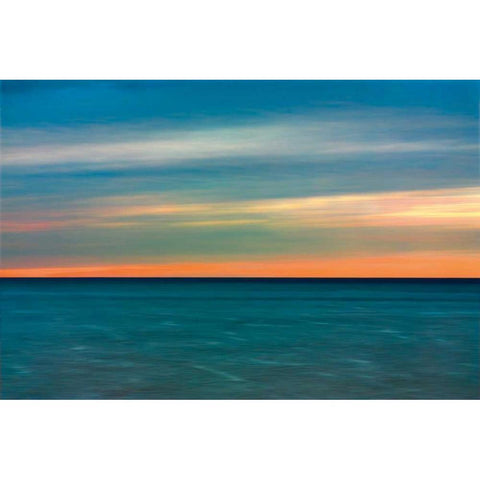 Quiet Waters II Black Modern Wood Framed Art Print with Double Matting by Rehner, John