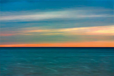 Quiet Waters II White Modern Wood Framed Art Print with Double Matting by Rehner, John