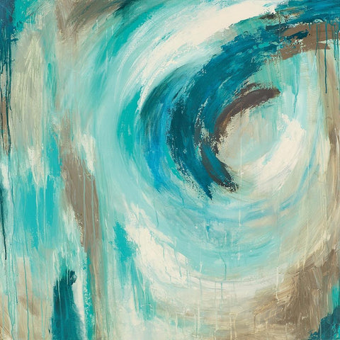 Blue Hawaii Black Modern Wood Framed Art Print by Wani Pasion