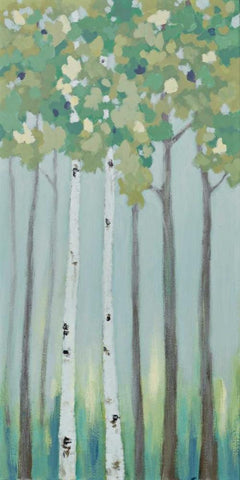 Forest View II White Modern Wood Framed Art Print with Double Matting by Vindedzis, Rita