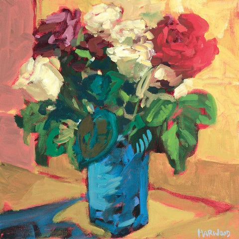 Spring Collection White Modern Wood Framed Art Print by Harwood, Jennifer