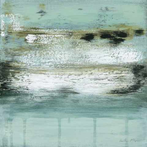 Oceans Fizz Black Modern Wood Framed Art Print with Double Matting by McAlpine, Heather