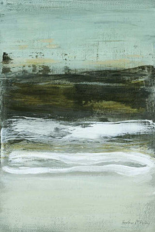 Coastline I White Modern Wood Framed Art Print with Double Matting by McAlpine, Heather