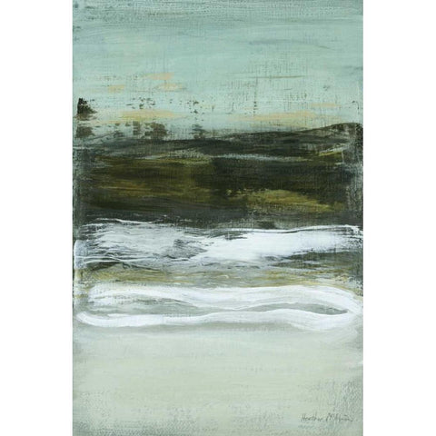 Coastline I Black Modern Wood Framed Art Print by McAlpine, Heather