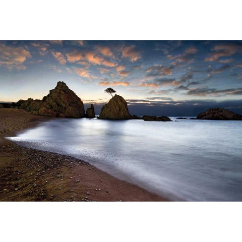Tossa de Mar White Modern Wood Framed Art Print by Ortega, Xavier