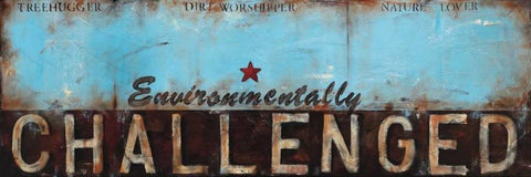 Environmentally Challenged Black Ornate Wood Framed Art Print with Double Matting by Pasion, Wani