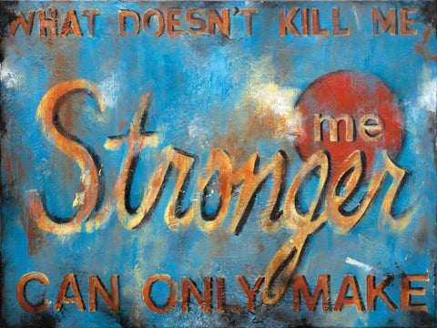 What Doesnt Kill Me Black Ornate Wood Framed Art Print with Double Matting by Pasion, Wani