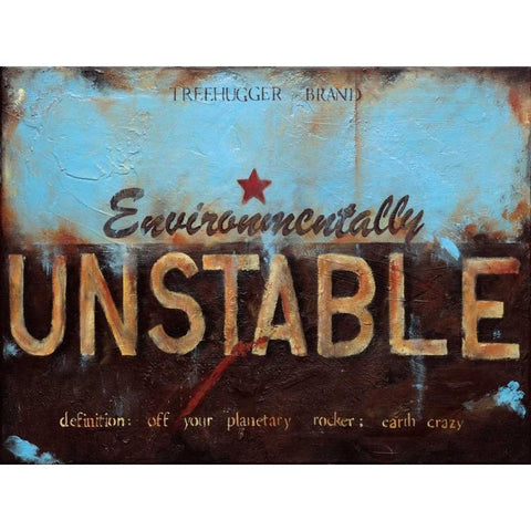 Environmentally Unstable Black Modern Wood Framed Art Print by Pasion, Wani
