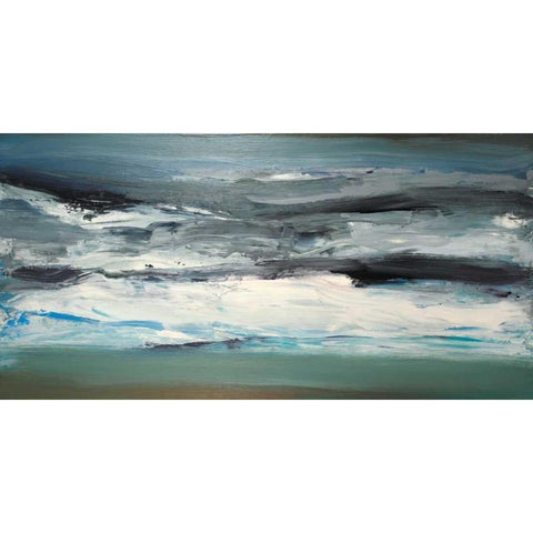 Maple Lake White Modern Wood Framed Art Print by Shire, Martin