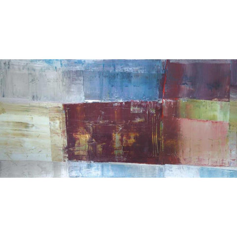 Overlay Black Modern Wood Framed Art Print by Shire, Martin