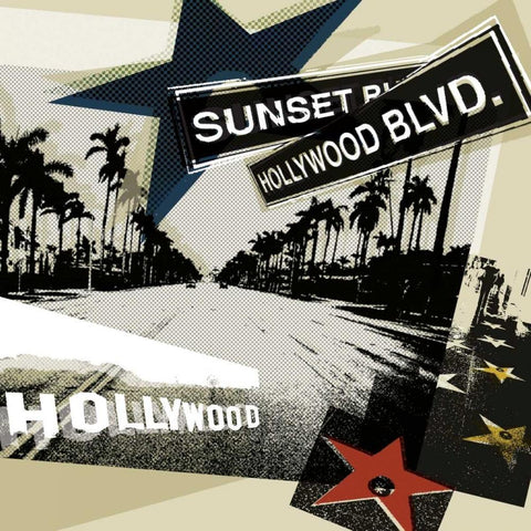 Hollywood Blvd. II White Modern Wood Framed Art Print with Double Matting by Venter, Tandi