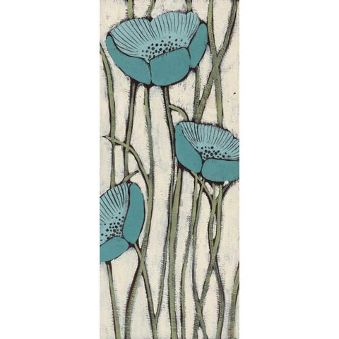 Bleu II White Modern Wood Framed Art Print by MAJA