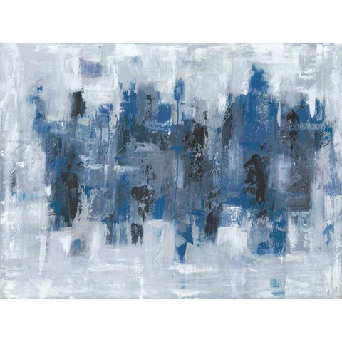 Midtown Moonlight Black Modern Wood Framed Art Print with Double Matting by Bell, Emma