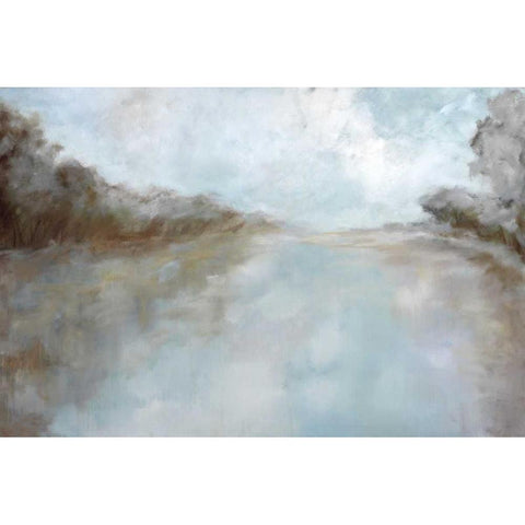 Through The Haze Black Modern Wood Framed Art Print by Ellens, Jacqueline