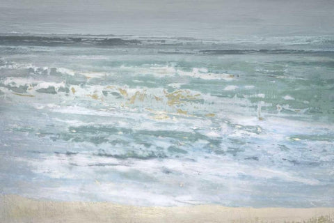 Spindrift White Modern Wood Framed Art Print with Double Matting by Gold, Caroline