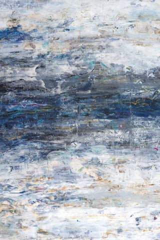 An Ocean Of Sky White Modern Wood Framed Art Print with Double Matting by Gutierrez, Hilario