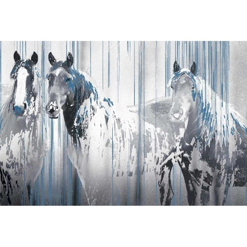 Threes Company White Modern Wood Framed Art Print by Pelkey, Marvin
