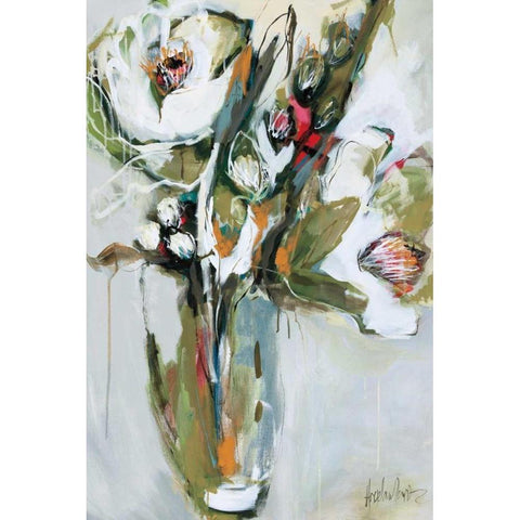 Blooming in NovemberÂ  Gold Ornate Wood Framed Art Print with Double Matting by Maritz, Angela