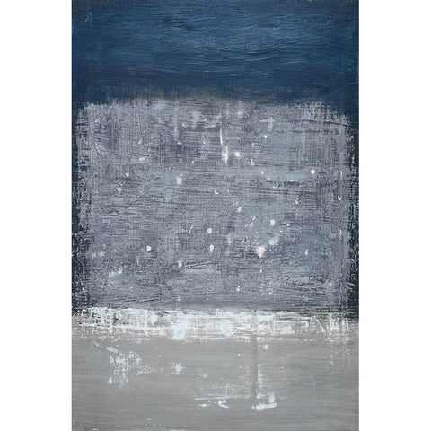 Astral Blues Black Modern Wood Framed Art Print by Gold, Caroline