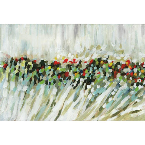 Poppy Swirls Black Modern Wood Framed Art Print by Parker, Karen Lorena