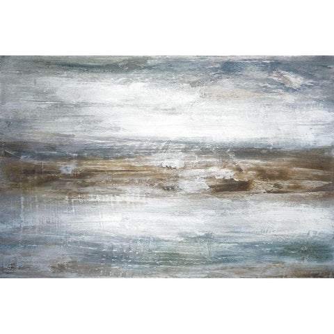 Mirage II White Modern Wood Framed Art Print by Fontaine, Stephane