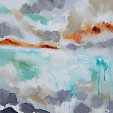 Rocky Bay I Black Ornate Wood Framed Art Print with Double Matting by Jones, A