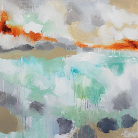 Rocky Bay II Black Modern Wood Framed Art Print by Jones, A