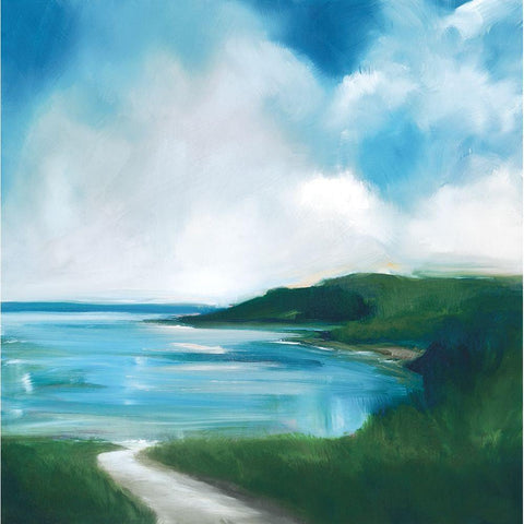 Vista White Modern Wood Framed Art Print by Parent, Joanne