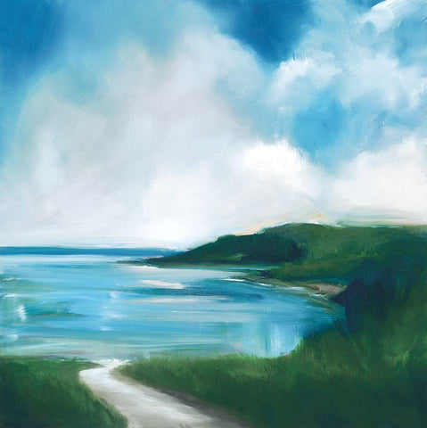 Vista White Modern Wood Framed Art Print with Double Matting by Parent, Joanne