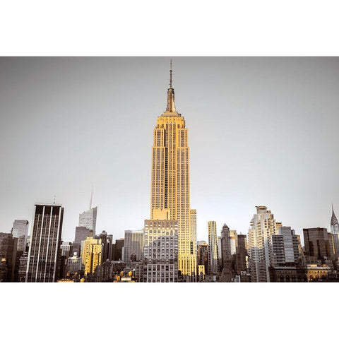 Empire Black Modern Wood Framed Art Print with Double Matting by Frank, Assaf