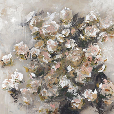 White Roses Were Her Favorite Black Modern Wood Framed Art Print with Double Matting by Cole, Macy