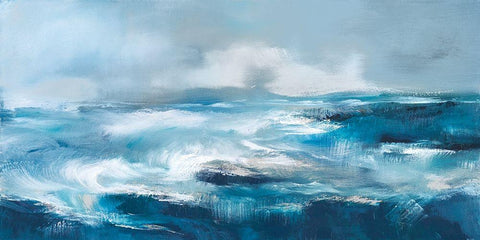Storm Surf White Modern Wood Framed Art Print with Double Matting by Parent, Joanne