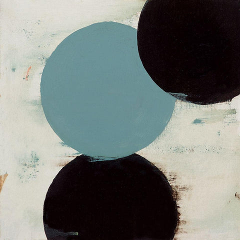 Terra Circles III Black Ornate Wood Framed Art Print with Double Matting by Skinner, David
