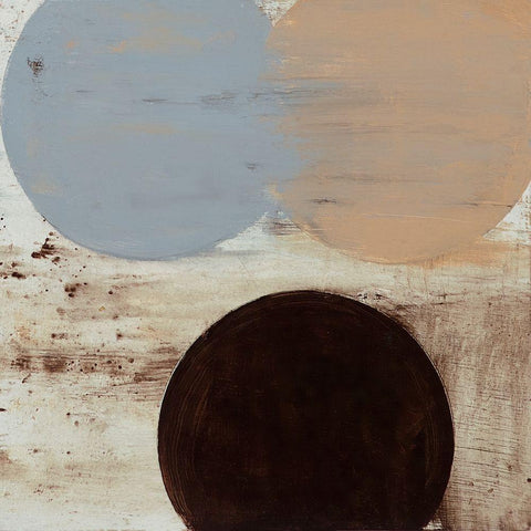 Terra Circles IV Gold Ornate Wood Framed Art Print with Double Matting by Skinner, David