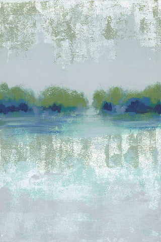Misty View II White Modern Wood Framed Art Print with Double Matting by Vindedzis, Rita