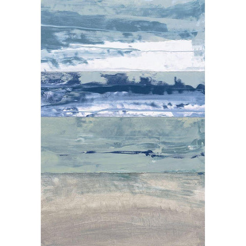 Coastal Hues I Gold Ornate Wood Framed Art Print with Double Matting by Fields, Laurie