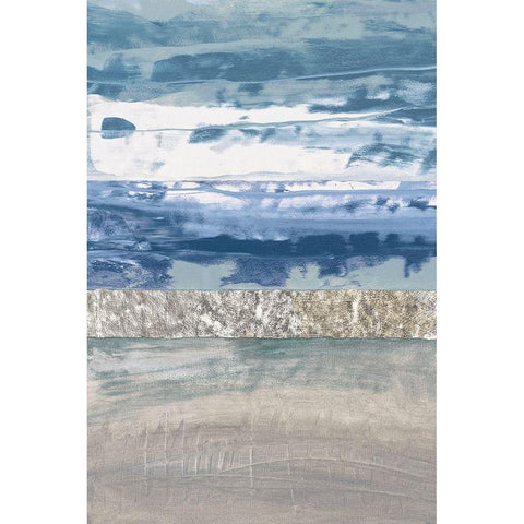 Coastal Hues II Gold Ornate Wood Framed Art Print with Double Matting by Fields, Laurie