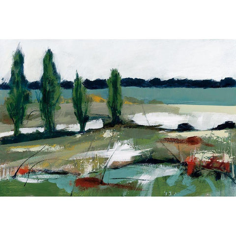Seasons Of Change II Black Modern Wood Framed Art Print with Double Matting by Fitzsimmons, A.