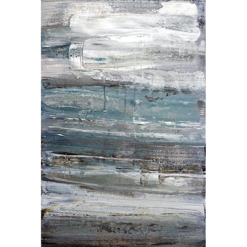 Touch Of Teal White Modern Wood Framed Art Print by Snow, Aerial