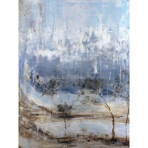 Anchored In Blue II Black Modern Wood Framed Art Print by Kadmiri, Aziz