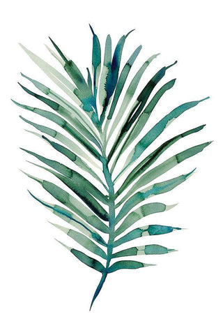 Areca White Modern Wood Framed Art Print with Double Matting by Billinghurst, Marina