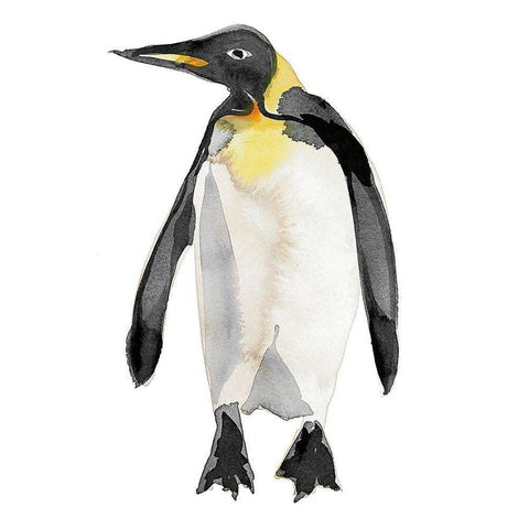 Penguin III White Modern Wood Framed Art Print by Billinghurst, Marina