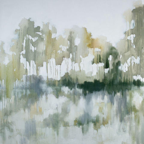 Bayou Reflections Black Modern Wood Framed Art Print with Double Matting by Ellens, Jacqueline