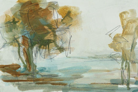 Backroads II Black Ornate Wood Framed Art Print with Double Matting by Ellens, Jacqueline