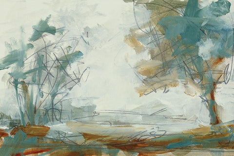 Backroads III White Modern Wood Framed Art Print with Double Matting by Ellens, Jacqueline